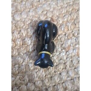 Vintage HERES MY HEART Black Cat Glass Avon Bottle Cotillion Cologne  FULL